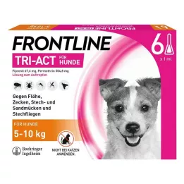 FRONTLINE Διάλυμα Tri-Act για σκύλους 5-10 kg, 6 τεμάχια