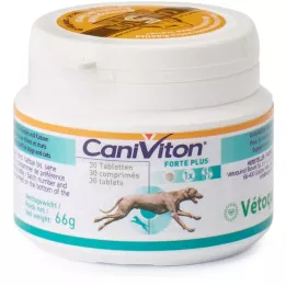 CANIVITON Συμπληρωματικές ταμπλέτες τροφής Forte Plus για σκύλο/γάτα, 30 τεμάχια