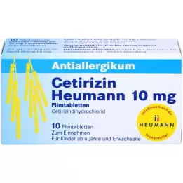 CETIRIZIN Heumann 10 mg επικαλυμμένα με λεπτό υμένιο δισκία, 10 τεμάχια
