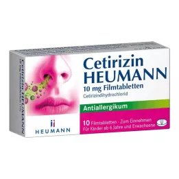 CETIRIZIN Heumann 10 mg επικαλυμμένα με λεπτό υμένιο δισκία, 10 τεμάχια
