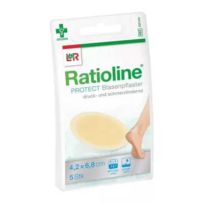 RATIOLINE προστατευτικά επιθέματα για φουσκάλες 4,2x6,8 cm, 5 τεμάχια