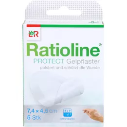 RATIOLINE protect gel plasters 4.5x7.4 cm, 5 τεμάχια