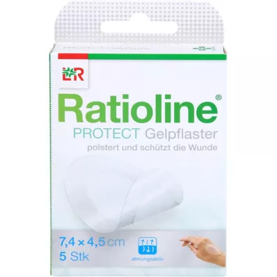 RATIOLINE protect gel plasters 4.5x7.4 cm, 5 τεμάχια