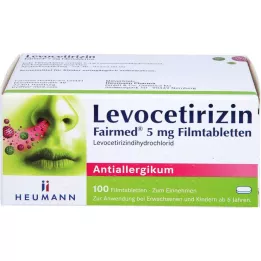 LEVOCETIRIZIN Fairmed 5 mg επικαλυμμένα με λεπτό υμένιο δισκία, 100 τεμάχια