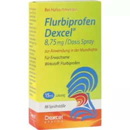 FLURBIPROFEN Dexcel 8,75 mg/Dos.spray στοματική κοιλότητα, 15 ml