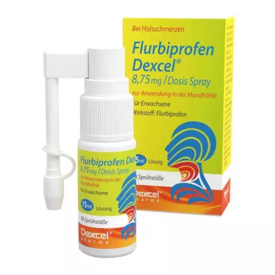 Flurbiprofen Dexcel 8,75 mg / δοσολογικό σπρέι στοματική κοιλότητα, 15 ml