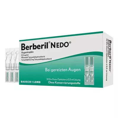 Berberil N EDO οφθαλμικές σταγόνες για έντονα κόκκινα, ερεθισμένα μάτια, 30X0,5 ml