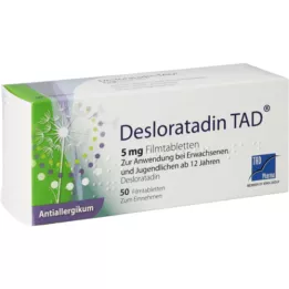 DESLORATADIN TAD επικαλυμμένα με λεπτό υμένιο δισκία των 5 mg, 50 τεμάχια