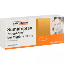 SUMATRIPTAN-ratiopharm for migraine 50 mg επικαλυμμένα με λεπτό υμένιο δισκία, 2 τεμάχια