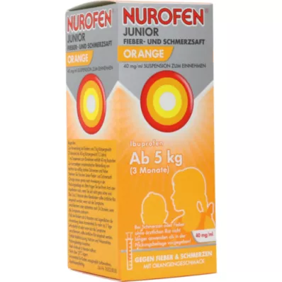 NUROFEN Junior πυρετός και πόνος χυμός πορτοκάλι 40 mg/ml, 100 ml