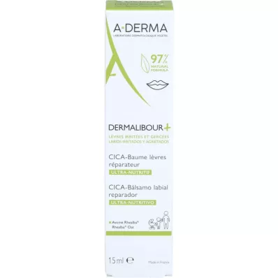 A-DERMA DERMALIBOUR+ CICA Βάλσαμο χειλιών, 15 ml