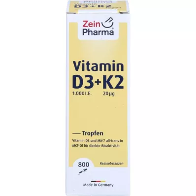 VITAMIN D3+K2 MK-7 σταγόνες για χρήση από το στόμα, υψηλή δόση, 25 ml