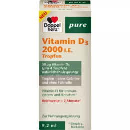 DOPPELHERZ Βιταμίνη D3 2000 I.U. καθαρές σταγόνες, 9,2 ml
