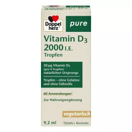 DOPPELHERZ Βιταμίνη D3 2000 I.U. καθαρές σταγόνες, 9,2 ml