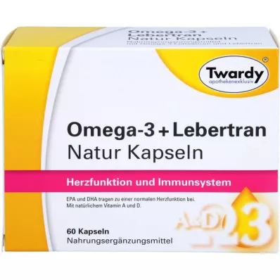 OMEGA-3+Lebertran φυσικές κάψουλες, 60 κάψουλες