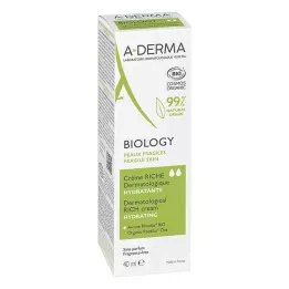 A-DERMA Κρέμα βιολογίας πλούσια δερματολογική, 40 ml