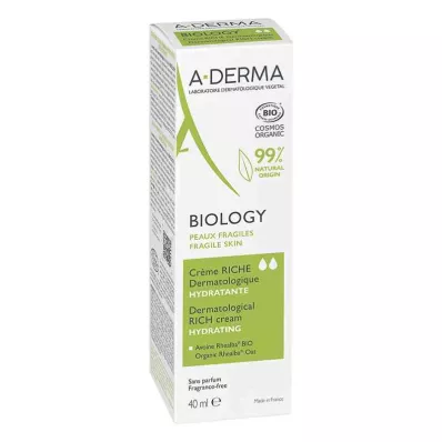 A-Derma Biology ενυδατική κρέμα πλούσια (40 ml)