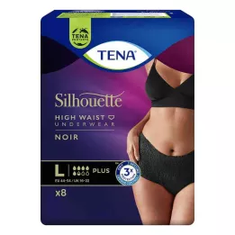 TENA SILHOUETTE συν L noir, 8 τεμάχια