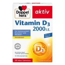 DOPPELHERZ Βιταμίνη D3 2000 I.U. δισκία, 50 τεμ