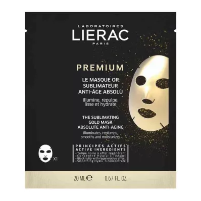 Μάσκα από φύλλο χρυσού Lierac Premium, 1Χ20 ml