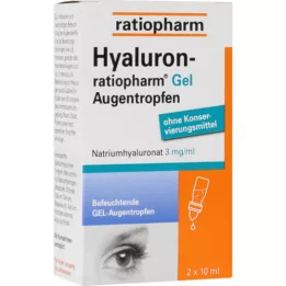 HYALURON-RATIOPHARM οφθαλμικές σταγόνες γέλης, 2X10 ml