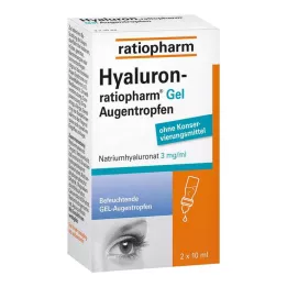 HYALURON-RATIOPHARM οφθαλμικές σταγόνες γέλης, 2X10 ml