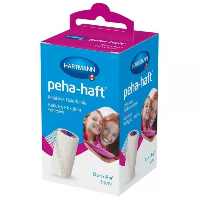 peha-haft® συνεκτικός επίδεσμος στερέωσης χωρίς λατέξ 8 cm x 4 m, 1 τεμάχιο