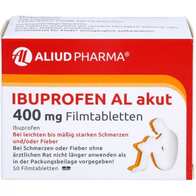 IBUPROFEN AL οξεία 400 mg επικαλυμμένα με λεπτό υμένιο δισκία, 50 τεμάχια