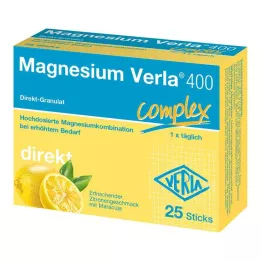 MAGNESIUM VERLA 400 κόκκοι απευθείας λεμονιού, 25 τεμάχια