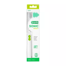 GUM SONIC DAILY Ηχητική οδοντόβουρτσα λευκή, 1 τεμάχιο