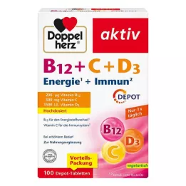 DOPPELHERZ Ενεργά δισκία B12+C+D3 Depot, 100 τεμάχια