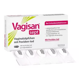 VAGISAN sept κολπικά υπόθετα με ποβιδόνη-ιώδιο, 5 τεμ