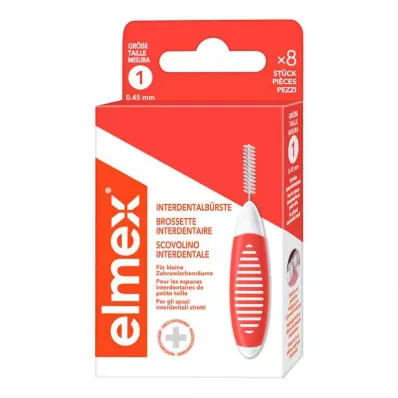 ELMEX Μεσοδόντια βουρτσάκια ISO μέγεθος 1 0,45 mm πορτοκαλί, 8 τεμ