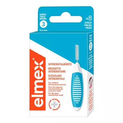 ELMEX Μεσοδόντια βουρτσάκια ISO μέγεθος 3 0,6 mm μπλε, 8 τεμ