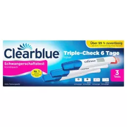CLEARBLUE Τεστ εγκυμοσύνης TripleCheck ultra-early, 3 τεμάχια