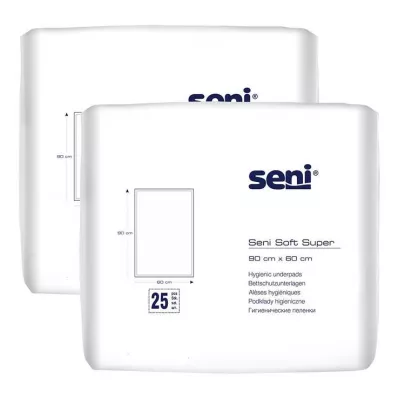 Υπόστρωμα προστασίας κρεβατιού Seni® Soft Super 90x60 cm, 2x25 τεμάχια