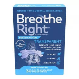 BESSER Atmen Breathe Right ρινικοί επίδεσμοι κανονικοί transp., 30 τμχ