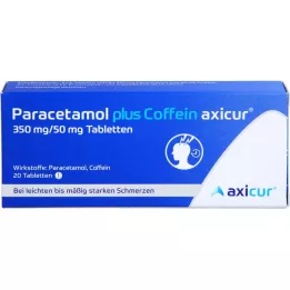 PARACETAMOL συν καφεΐνη axicur 350 mg/50 mg δισκία, 20 τεμάχια
