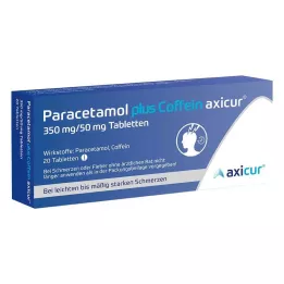 PARACETAMOL συν καφεΐνη axicur 350 mg/50 mg δισκία, 20 τεμάχια