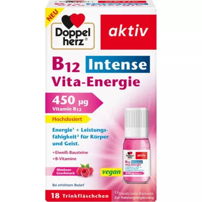 DOPPELHERZ Μπουκάλι πόσης B12 Intense Vita-Energie, 18 τεμάχια