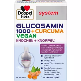 DOPPELHERZ Glucosamine 1000+Curcuma vegan syst. κάψουλες, 60 τεμάχια