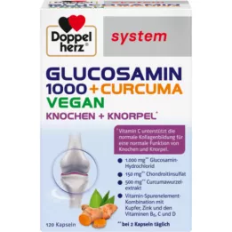 DOPPELHERZ Glucosamine 1000+Curcuma vegan syst. κάψουλες, 120 τεμάχια