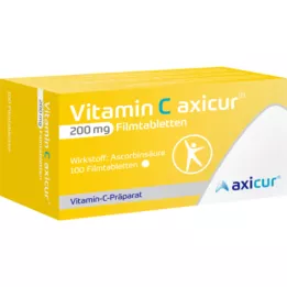 VITAMIN C AXICUR 200 mg επικαλυμμένα με λεπτό υμένιο δισκία, 100 τεμάχια