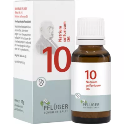 BIOCHEMIE Pflüger 10 Natrium sulfuricum D 6 σφαιρίδια, 15 g