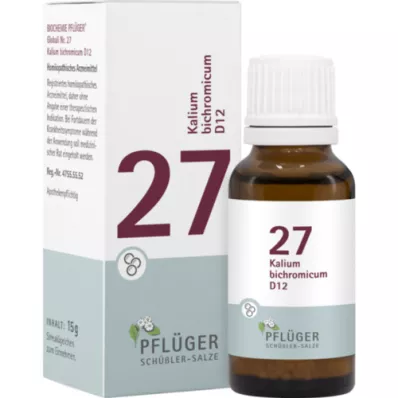 BIOCHEMIE Pflüger 27 Potassium bichromicum D 12 σφαιρίδια, 15 g