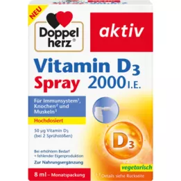 DOPPELHERZ Βιταμίνη D3 2000 I.U. Spray, 8 ml