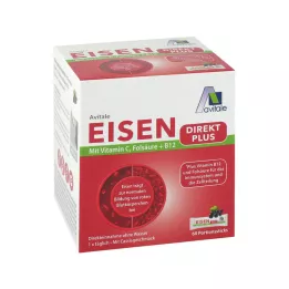 EISEN DIREKT συν βιταμίνη C+φυλλικό οξύ+B12 σε σκόνη, 60 τεμάχια