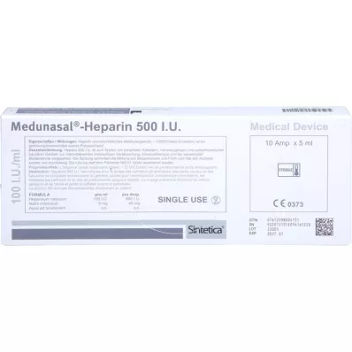 MEDUNASAL-Αμπούλες ηπαρίνης 500 I.U., 10X5 ml