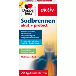 DOPPELHERZ Μασώμενα δισκία Heartburn acute+protect, 20 τεμάχια