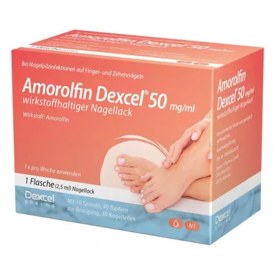 AMOROLFIN Dexcel 50 mg/ml βερνίκι νυχιών που περιέχει δραστική ουσία, 2,5 ml